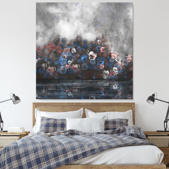 Toile "Pensées Dans La Brume" 100 cm x 100 cm (Insitu(Chambre))