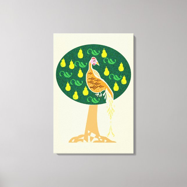 Toile Perdrix dans un poirier (Recto)