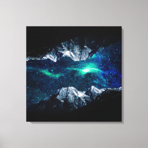 Toile Perdu dans un monde de rêves et de montagnes