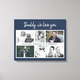 Toile Père avec les enfants et la famille papa Photo Can