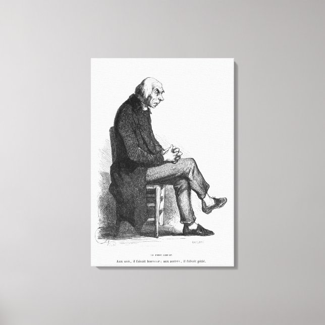 Toile Père Goriot, illustration de 'Le Pere (Recto)