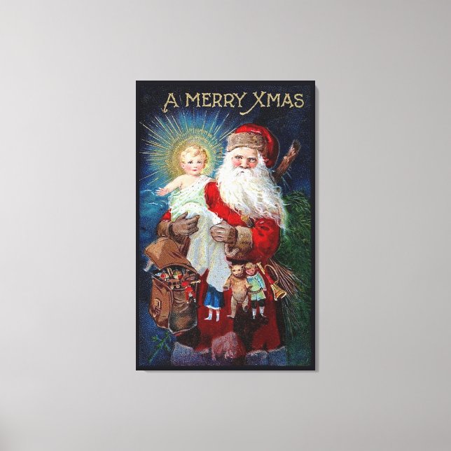 Toile Père Noël avec Christ Enfant (Recto)