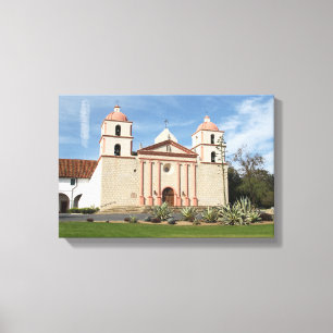Toile Père Noël Barbara Mission espagnole, Californie