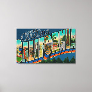 Toile Père Noël Catalina, la Californie - grandes scè