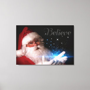 Toile Père Noël Croyez l'art de Noël
