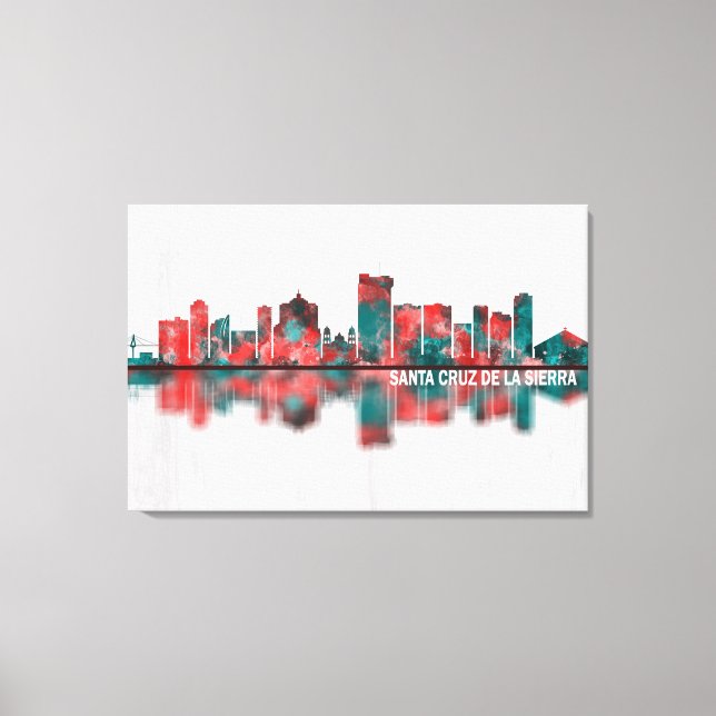 Toile Père Noël Cruz de la Sierra Bolivia Skyline (Recto)