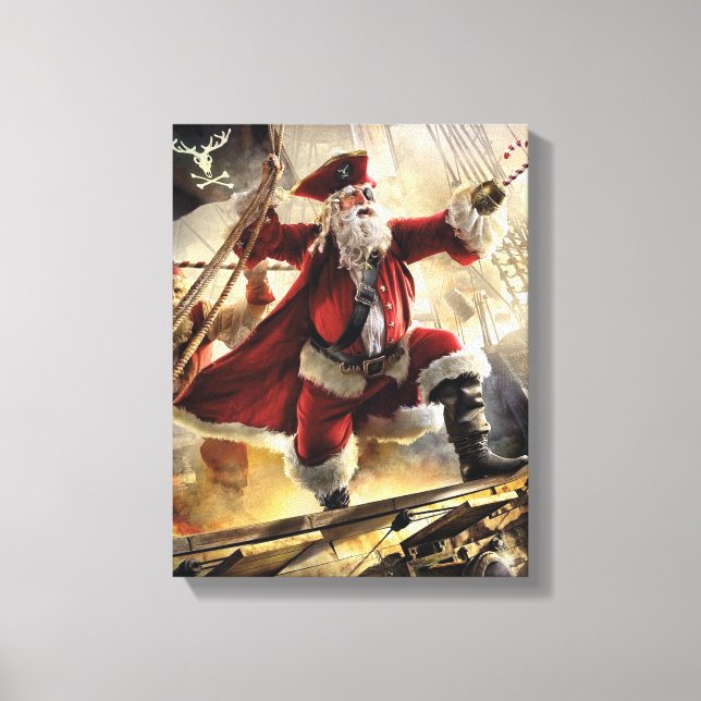 Toile Père Noël Est Un Pirate (Recto)
