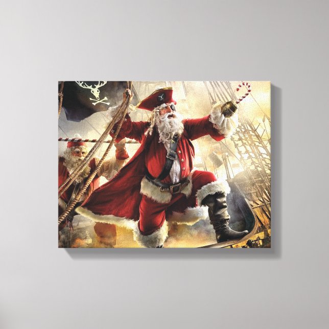 Toile Père Noël Est Un Pirate (Recto)