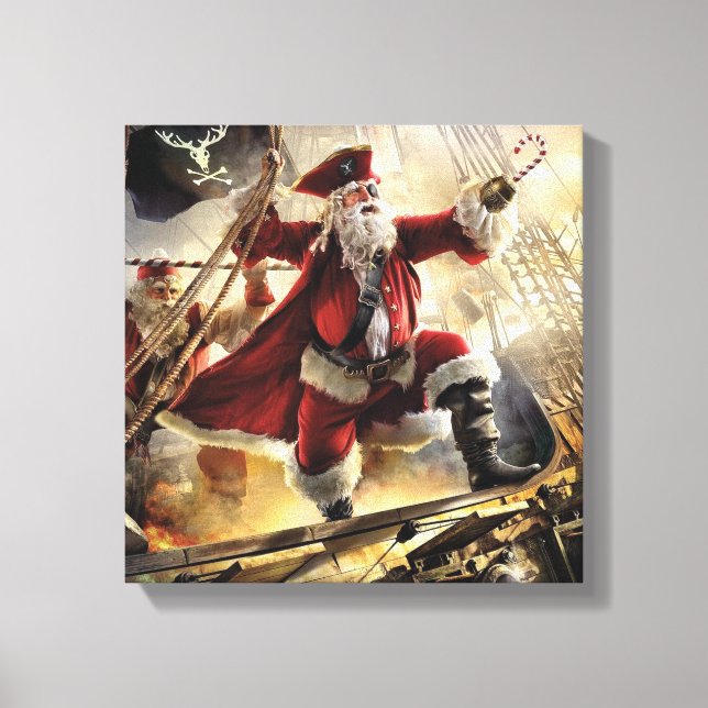 Toile Père Noël Est Un Pirate (Recto)