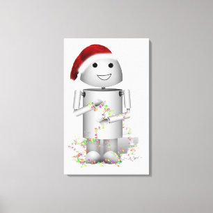 Toile Père Noël Little Helper Robo-x9