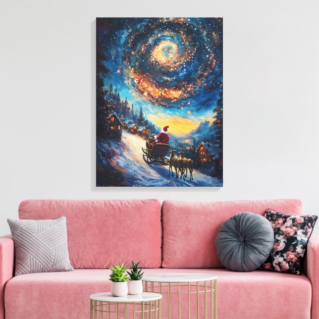 Toile Père Noël - Peinture à l'huile (Insitu(Salon))