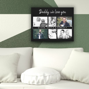 Toile Père noir avec enfants et famille papa Photo