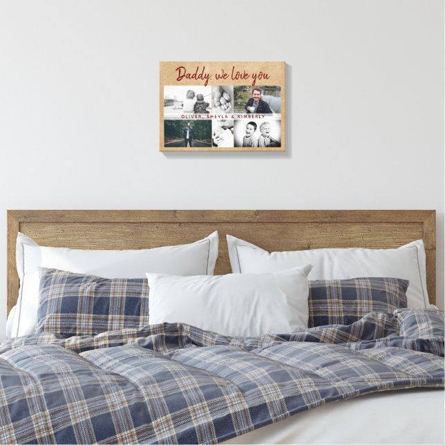 Toile Père rustique avec enfants Famille Papa Père`s Jou (Insitu(Chambre))