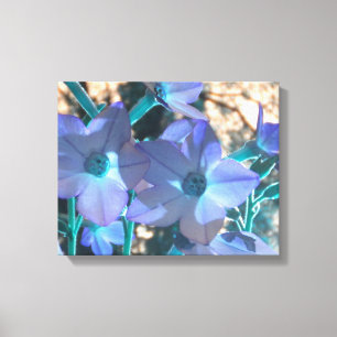 Toile Périwinkle N Turquoise Nicotiana Wrapped Canvas