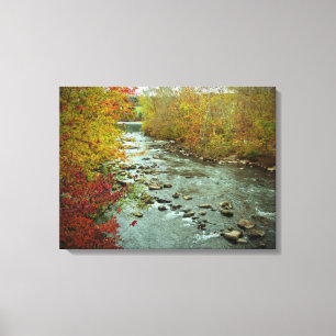 Toile Perkiomen Creek en automne Green Lane Pennsylvanie