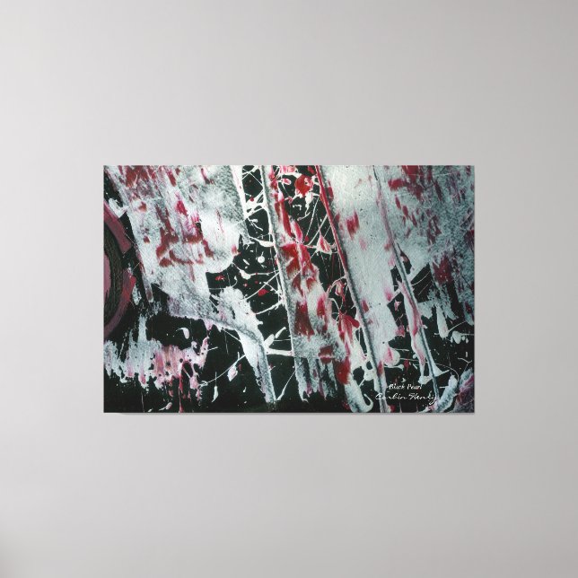 Toile Perle noire nommée et signée (Recto)