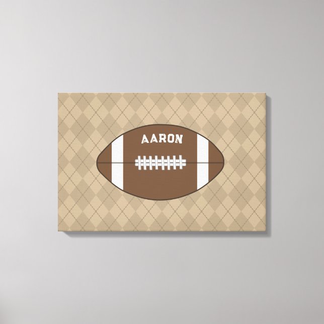 Toile Personalized Football Wall Art Decor (Recto)