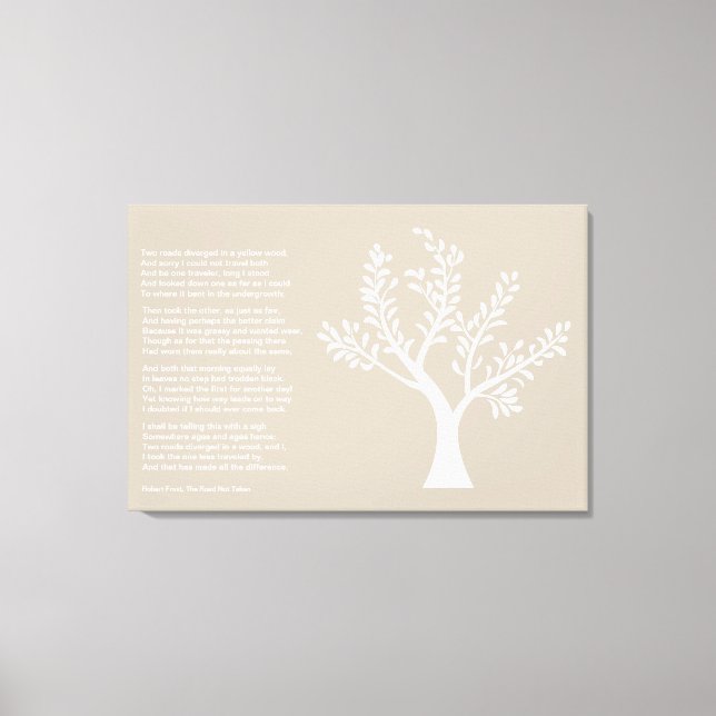 Toile PersonalTrees - Gris Chaud - Arbre poète (Recto)