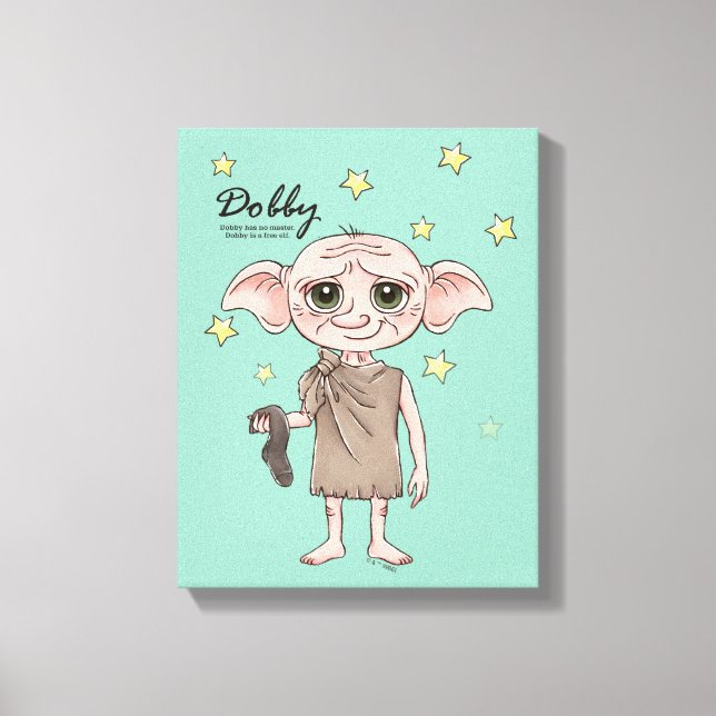 Toile Personnage en aquarelle de Dobby (Recto)