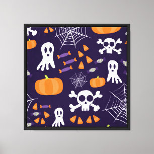 Toile Personnages amusants et effrayants d'Halloween