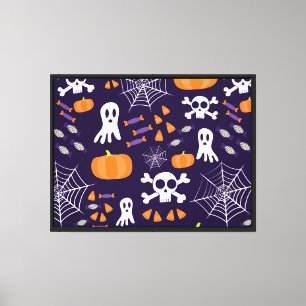 Toile Personnages amusants et effrayants d'Halloween