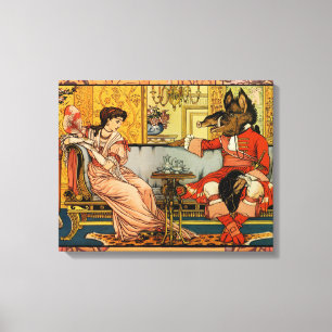 Toile Personnages de Contes de Fées Classiques Beauty Be