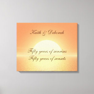 Toile Personnalisable 50e Anniversaire d'or