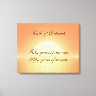 Toile Personnalisable 50e Anniversaire d'or