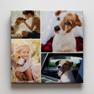 Toile Personnalisation Cute Pet Chien Chat Famille Photo