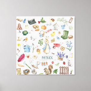 Toile personnalisation peter le lapin