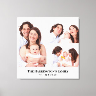 Toile Personnalisé 3 sections Photos de famille Collage