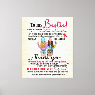 Toile Personnalisé À Mon Bestie