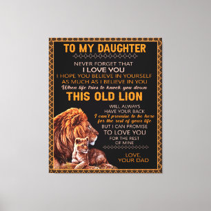 Toile Personnalisé À Mon Lion Fille