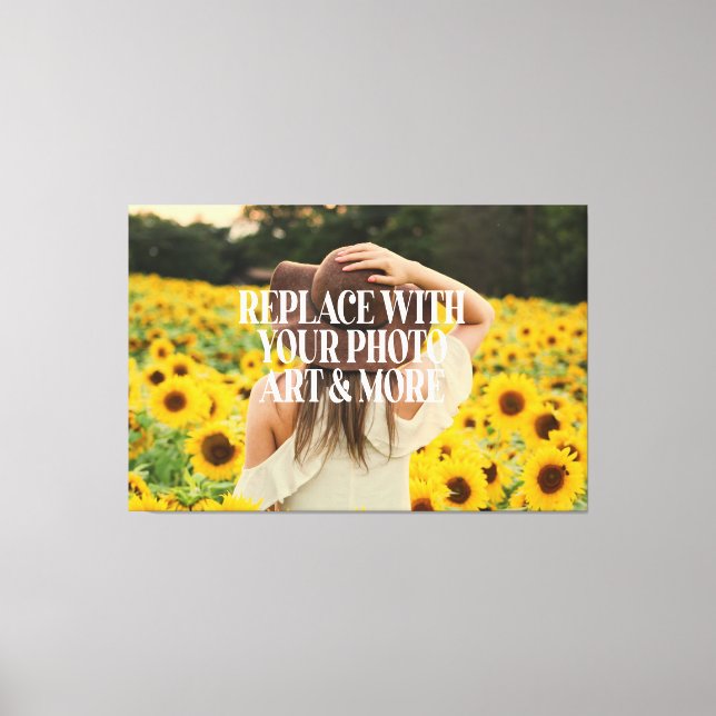 Toile Personnalisé Ajouter une photo d'art personnalisé (Recto)