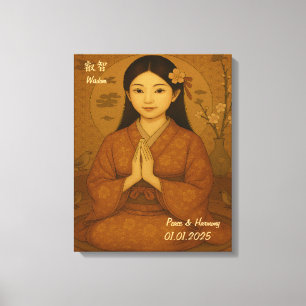 Toile Personnalisé esthétique Zen Méditation Minutieuse