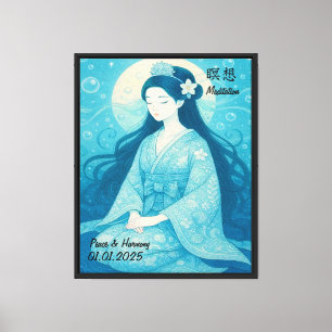 Toile Personnalisé esthétique Zen Méditation Minutieuse