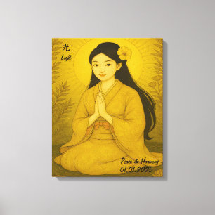 Toile Personnalisé esthétique Zen Méditation Minutieuse