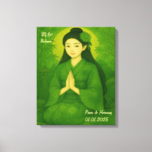 Toile Personnalisé esthétique Zen Méditation Minutieuse