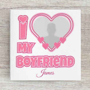 Toile Personnalisé J'aime mon petit ami – Ajouter une ph