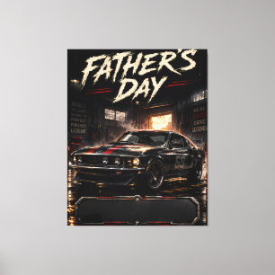 Toile personnalisée de muscle car pour papa