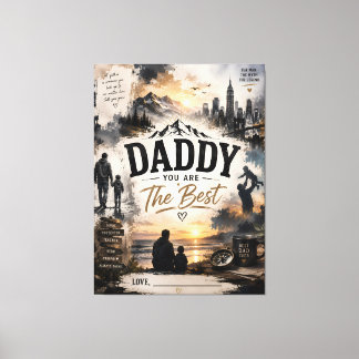 Toile personnalisée Papa tu es le meilleur