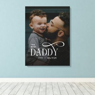 Toile personnalisée photo Meilleur Papa Moderne