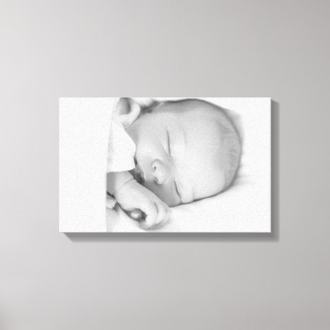 Toile Personnaliser Canvas Art-Black et blanc Photo Baby (Recto)