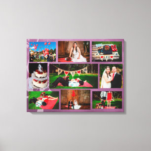 Toile Personnaliser ce Mariage Photo Collage d'art mural