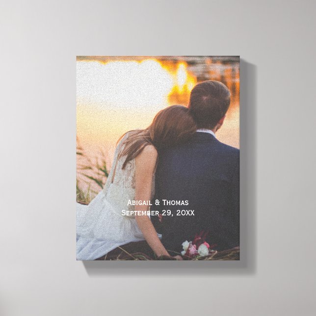 Toile Personnaliser la photo de mariage  (Recto)