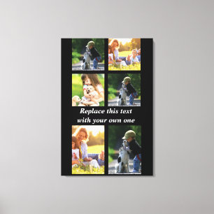 Toile Personnaliser le collage photo et le texte Coque-M