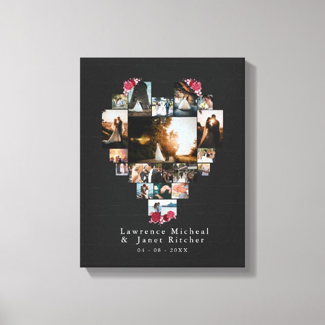 Toile Personnalité moderne 18 coeur Cadeaux en forme Can (Recto)