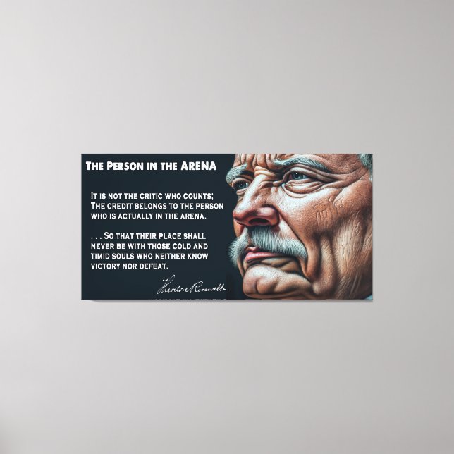 Toile Personne de Teddy Roosevelt dans le discours de l' (Recto)
