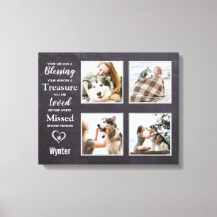 Toile Pet Dog Memorial Animaux de compagnie Perte Photo