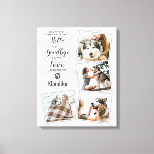 Toile Pet Dog Memorial Marble 4 Photo Collage